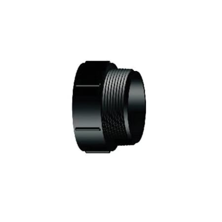 Lesso Pipe Adapter, 1-1/2 In, Hub X MIPT, ABS, Black